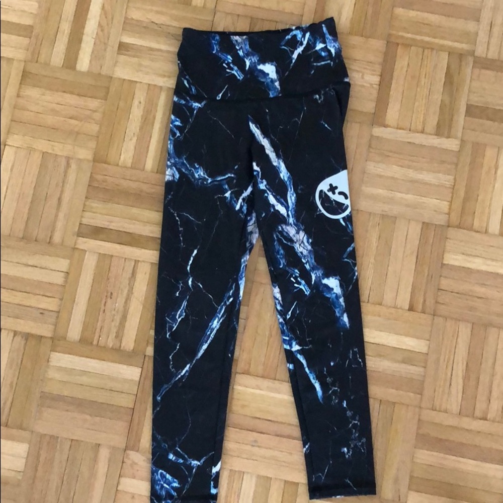 Rumple logo marble printed leggings